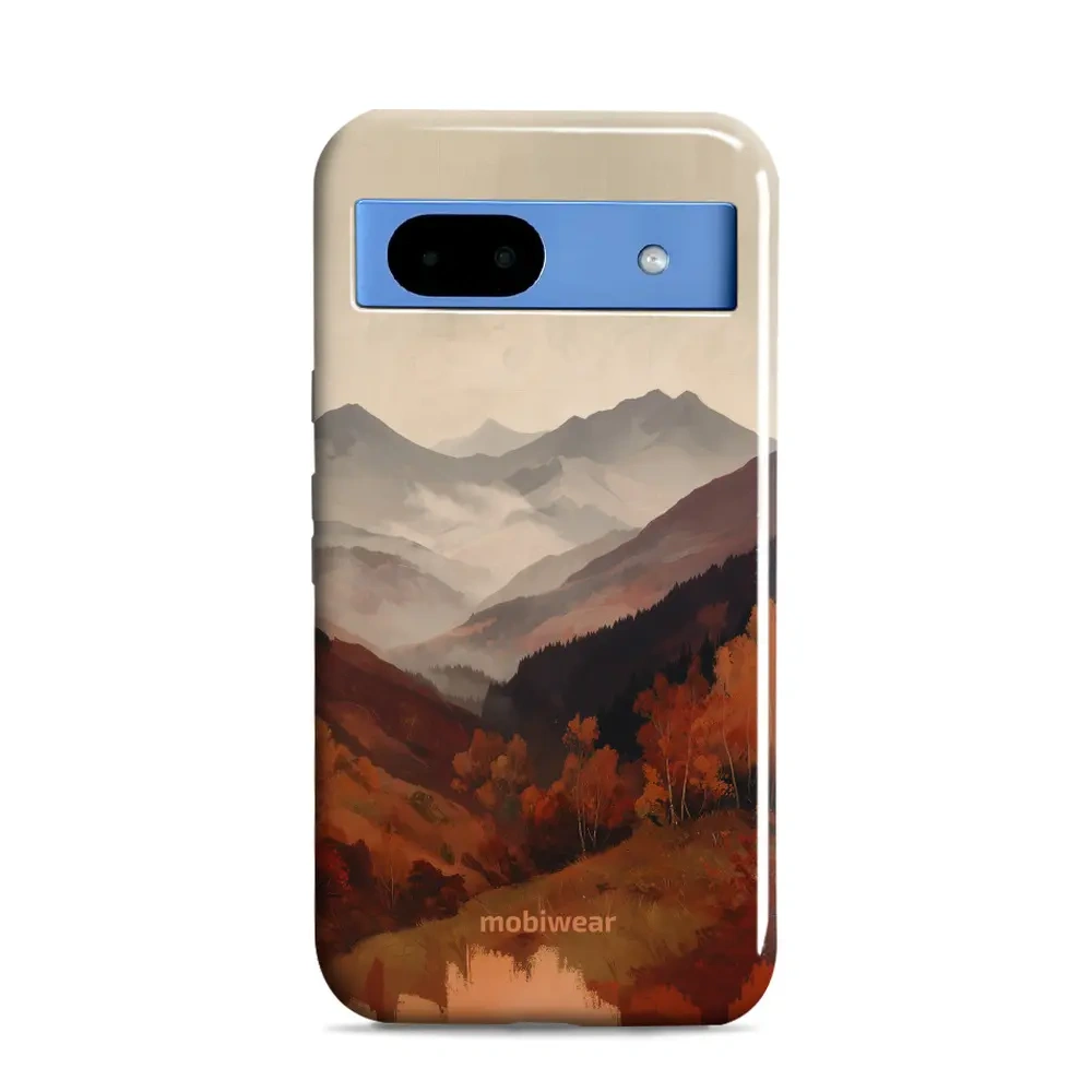 Mobiwear Elite Pro do Google Pixel 8a, ochrona telefonu, trwała konstrukcja, wygodne użytkowanie, dopasowanie, mglista dolina w górach