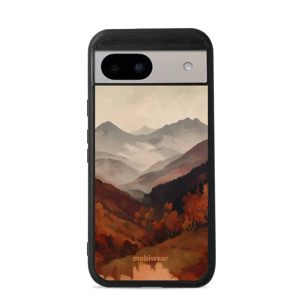 Mobiwear Glossy Case, etui na telefon, ochrona urządzenia, stylowa grafika, bezpieczna obudowa, mglista dolina w górach