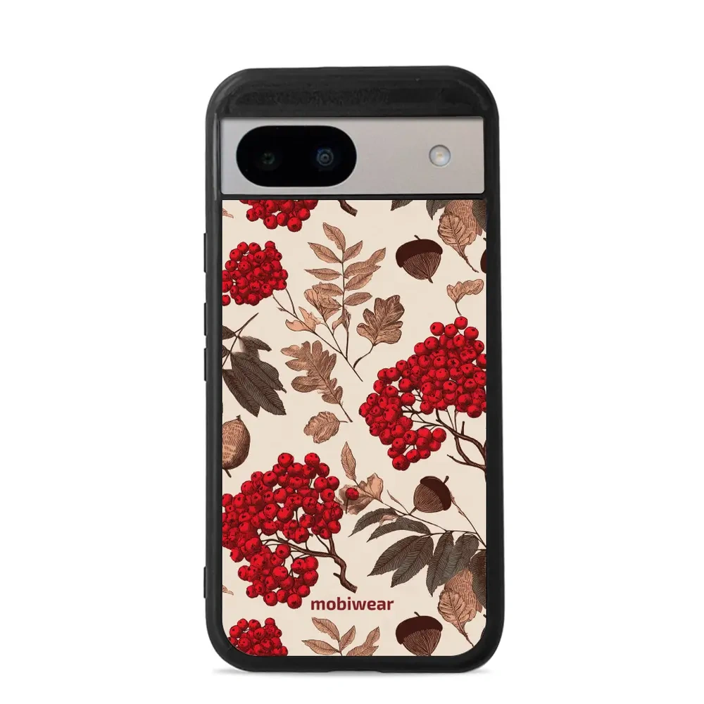 Mobiwear Glossy Case, etui na telefon, ochrona urządzenia, stylowa grafika, bezpieczna obudowa, jarzębina na ecru