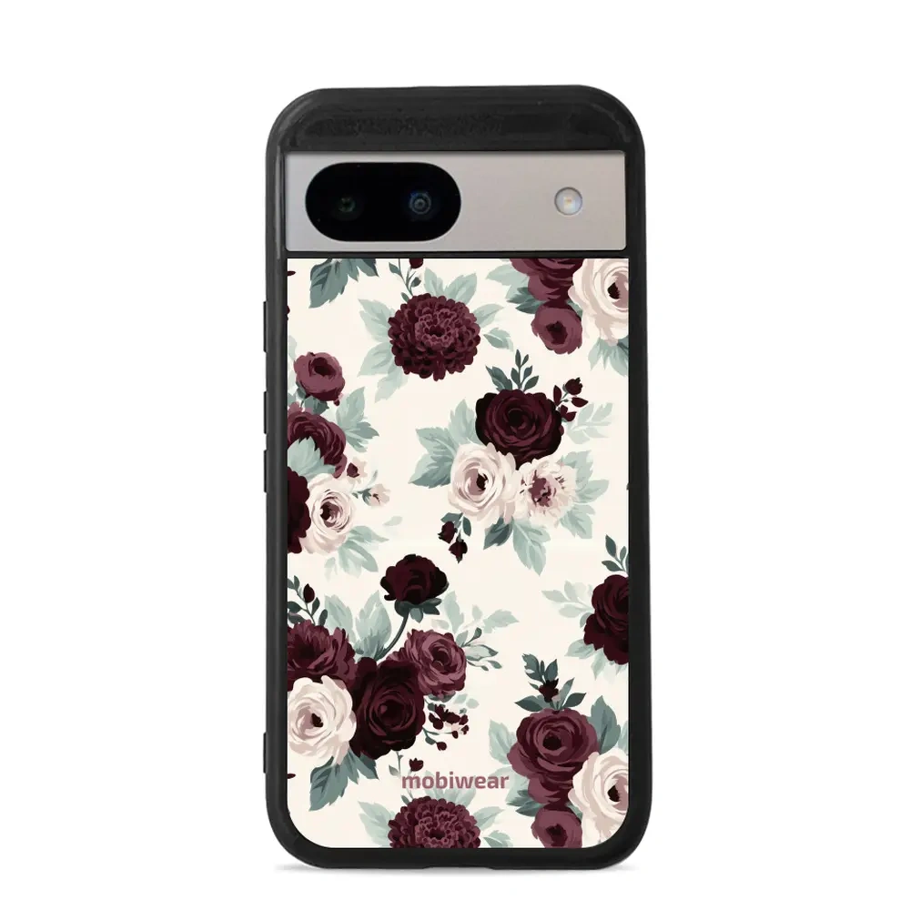 Mobiwear Glossy Case, etui na telefon, ochrona urządzenia, stylowa grafika, bezpieczna obudowa, róże z szałwią na kremie