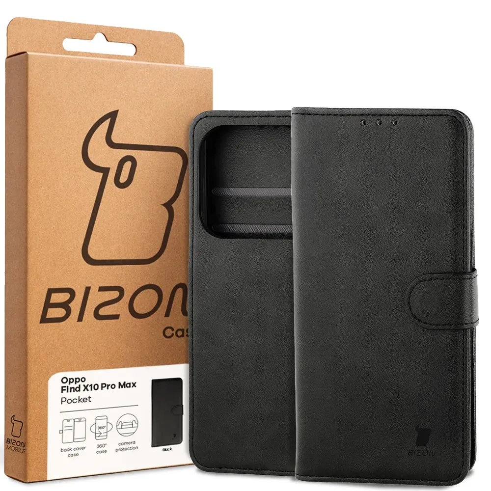 Przód pudełka Bizon Case z dedykowaną etykietą do OPPO Find X10 Pro Max