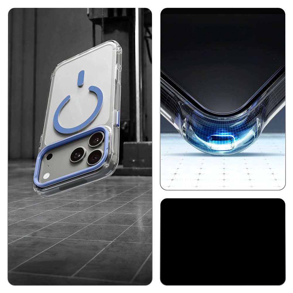Etui Spigen Ultra Hybrid Optik S Mag z MagSafe do iPhone 18 Pro / 17 Pro, Clear Light Blue (przezroczysto-niebieski)