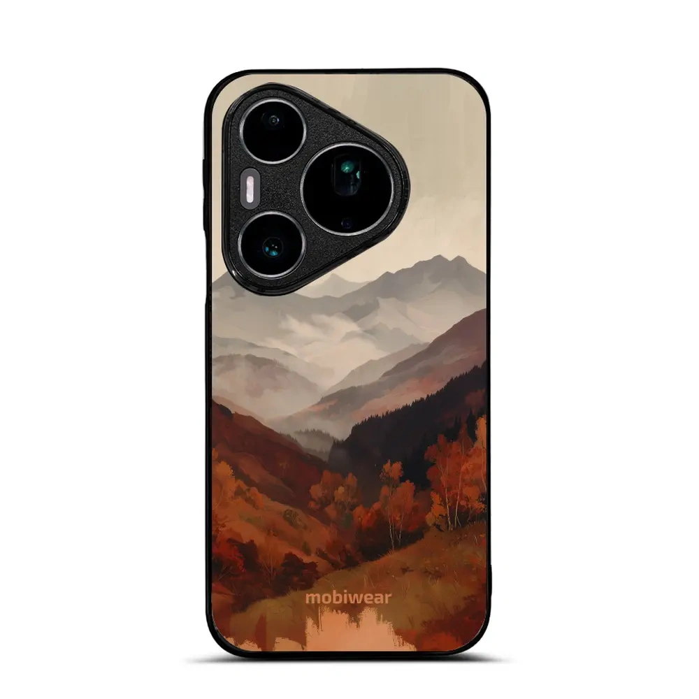 Mobiwear Glossy Case, etui na telefon, ochrona urządzenia, stylowa grafika, bezpieczna obudowa, mglista dolina w górach