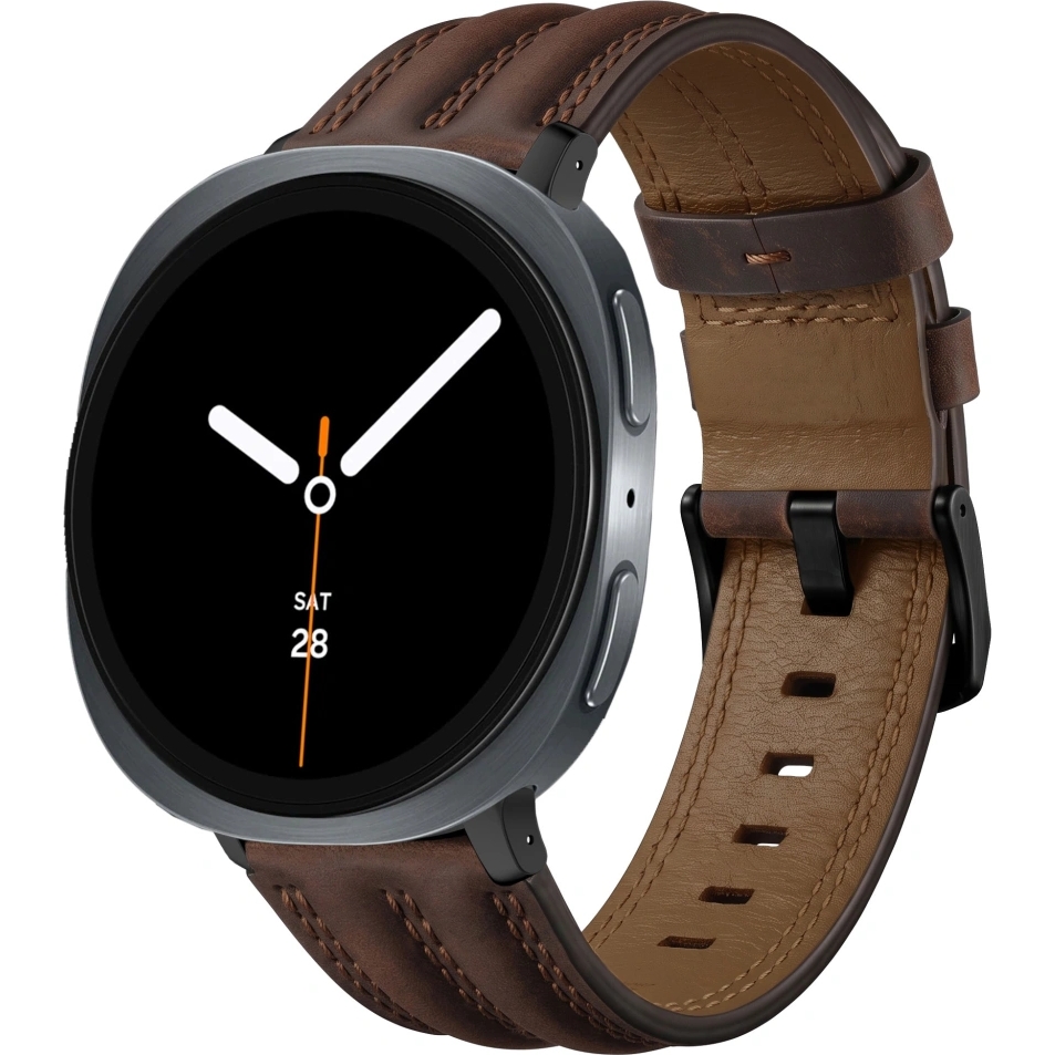 Tech-Protect Leatherfit Craft, elegancki skórzany pasek podkreślający klasyczny styl, Brown (brązowa)