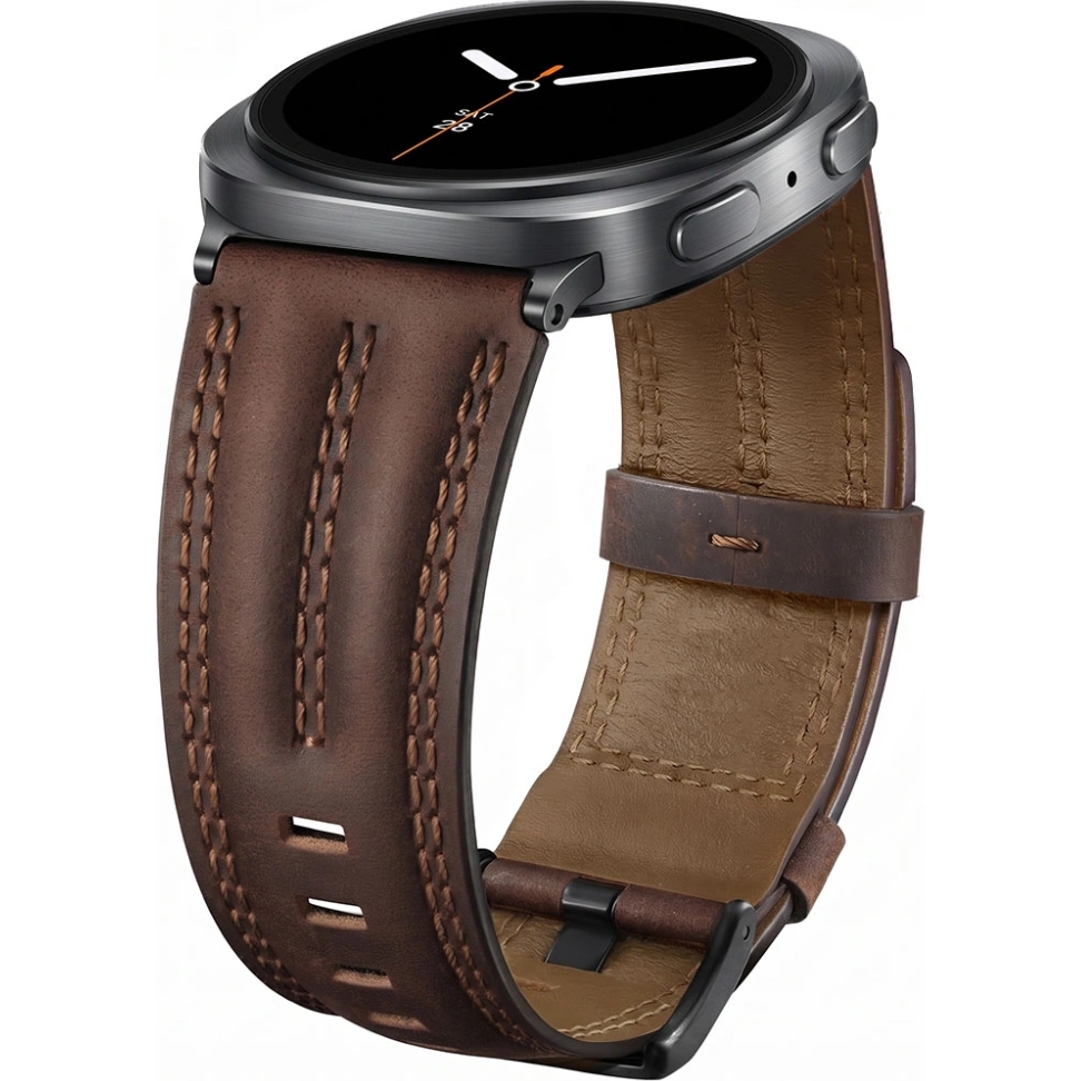 Tech-Protect Leatherfit Craft, miękki skórzany pasek zapewniający wygodne dopasowanie, Brown (brązowa)