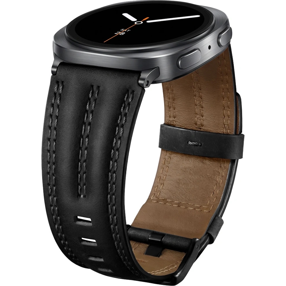 Tech-Protect Leatherfit Craft, miękki skórzany pasek zapewniający wygodne dopasowanie, Black (czarny)