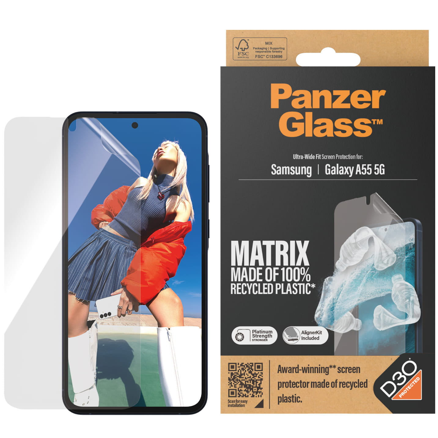 Szkło Hybrydowe Na Cały Ekran Panzerglass Ultra Wide Fit Matrix Do