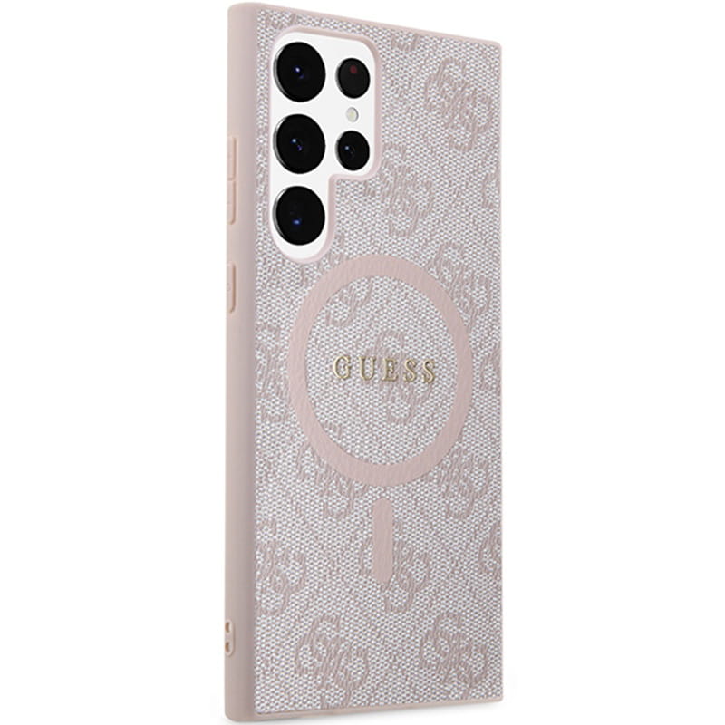 Guess IPhone 16 Hülle – 4G Ring Classic Logo, Rosa, Hardcase Mit Magnetring