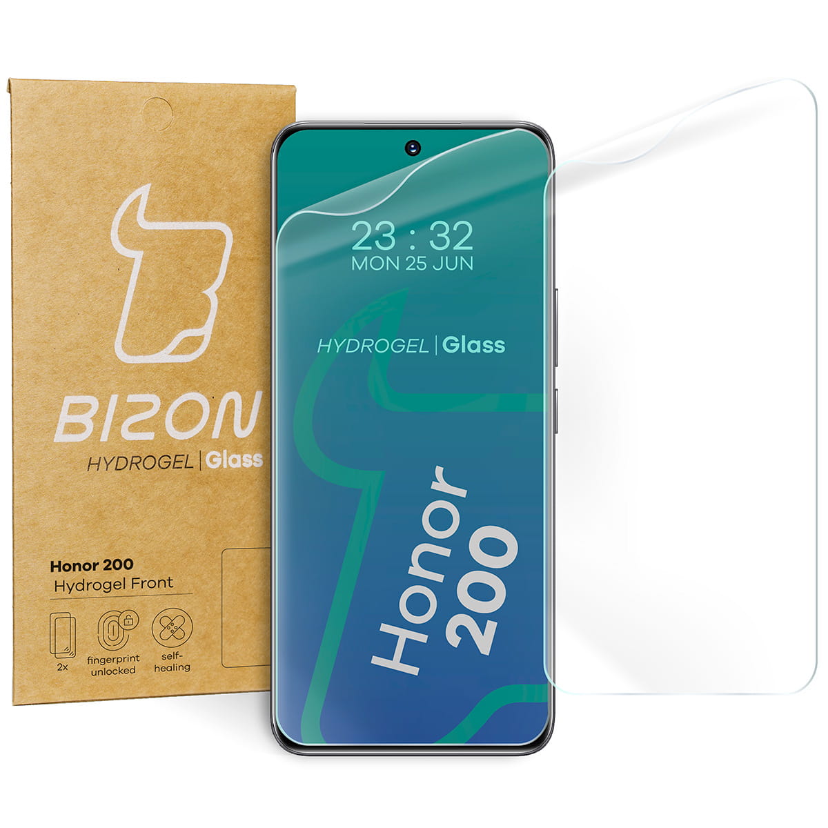 Folia hydrożelowa na ekran Bizon Film Hydrogel Front Duo do Honor 200, 2 sztuki