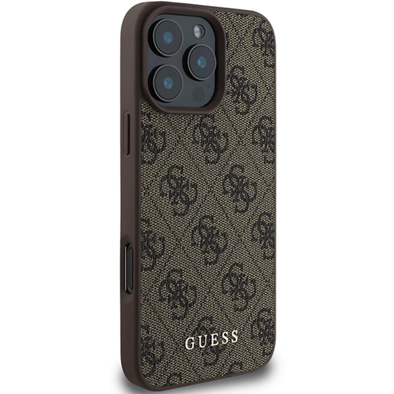 CG Mobile Guess Magsafe hard hoesje met hars bloemen ontwerp voor iPhone 16 Pro Max - roze