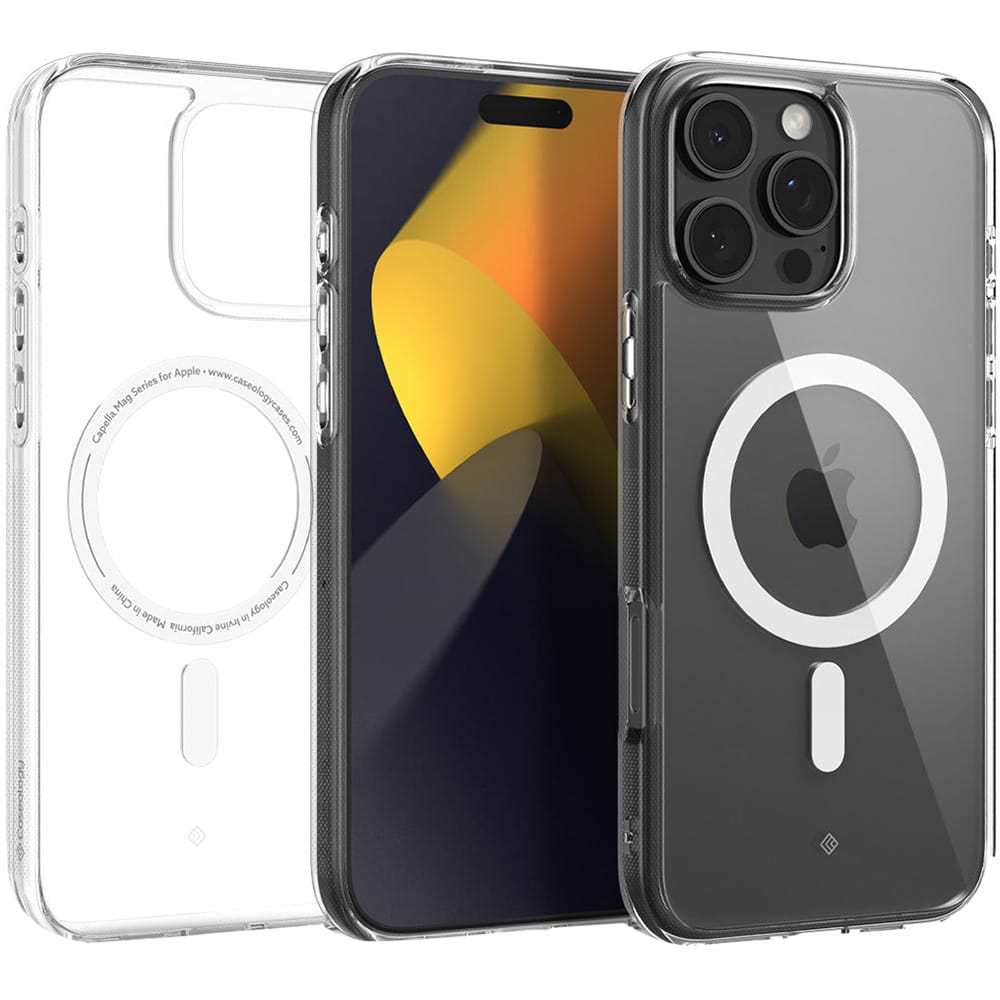 Etui Spigen Caseology Capella Mag MagSafe do iPhone 16 Pro, przezroczysto-białe