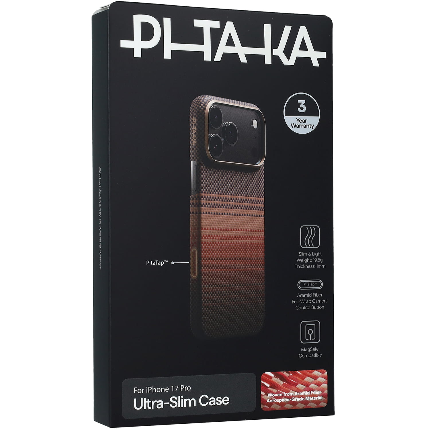 Etui aramidowe PITAKA Ultra-Slim Case do MagSafe, do iPhone 17 Pro