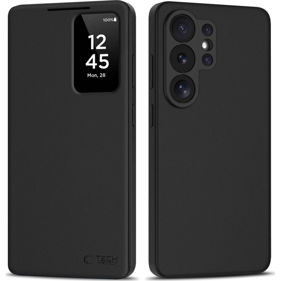 Etui z klapką Tech-Protect Smart Wallet dla Galaxy S26 Ultra, Matte Black (czarny).