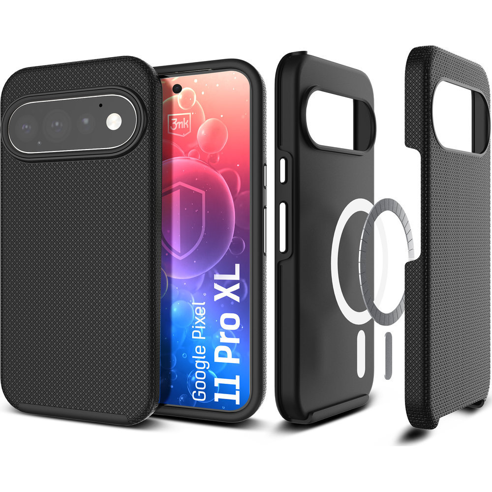 Etui 3mk Hardy Shockproof MagCase do MagSafe do Google Pixel 11 Pro XL, Black (czarny)