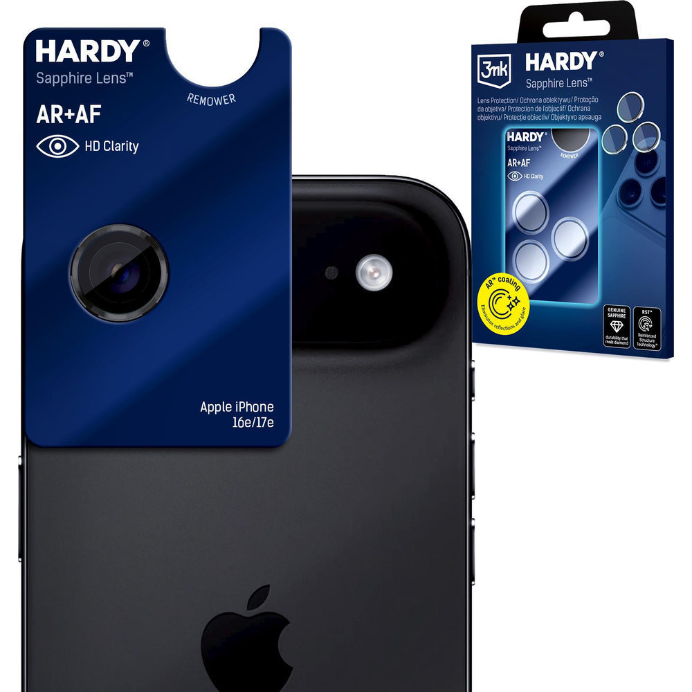 3mk HARDY Sapphire Lens, szafirowe szkło ochronne obiektywu odporne przejrzyste do Apple iPhone Air, 