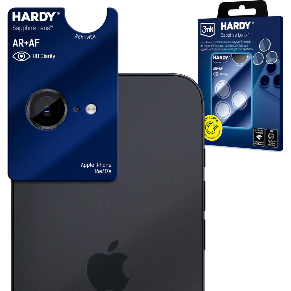 3mk HARDY Sapphire Lens, szafirowe szkło ochronne obiektywu odporne przejrzyste do Apple iPhone 17e<br><noscript><img src=