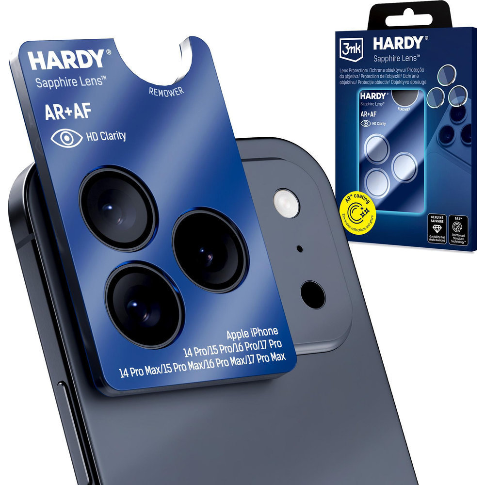 3mk HARDY Sapphire Lens, szafirowe szkło ochronne obiektywu odporne przejrzyste do Apple iPhone 17 Pro Max<br><noscript><img src=