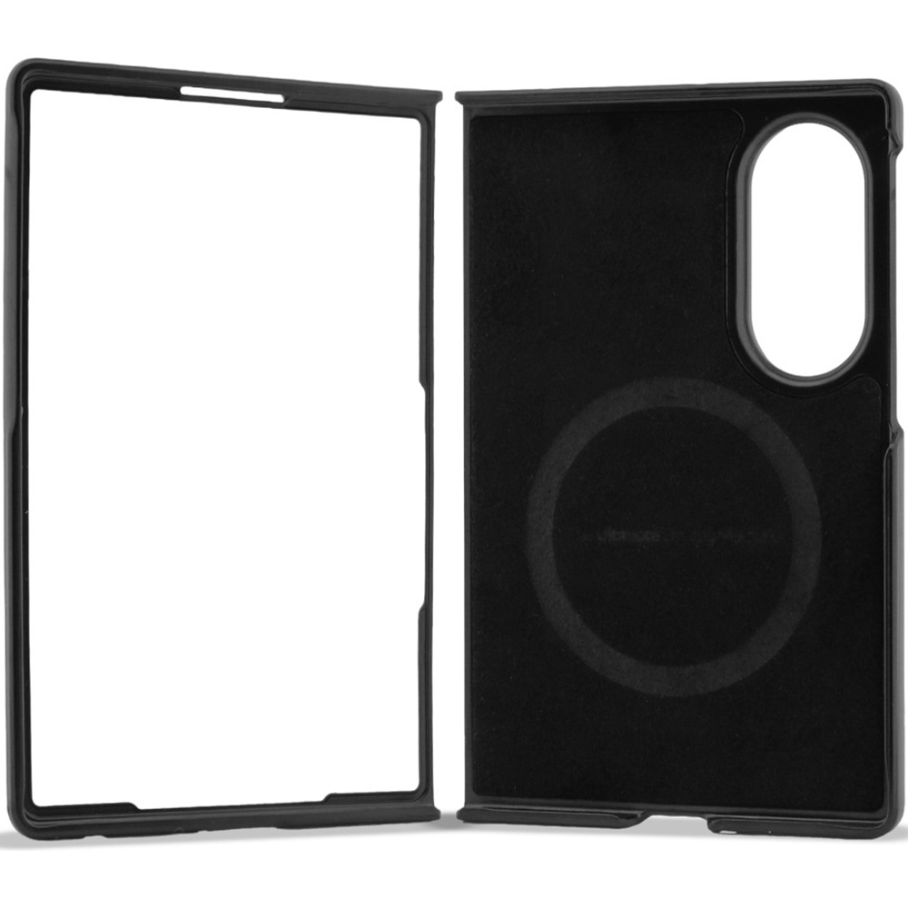 Etui BMW M Leather Perforated Tricolor Stripe Metal Logos MagSafe do Samsung Galaxy Z Fold8, Black (czarny)
