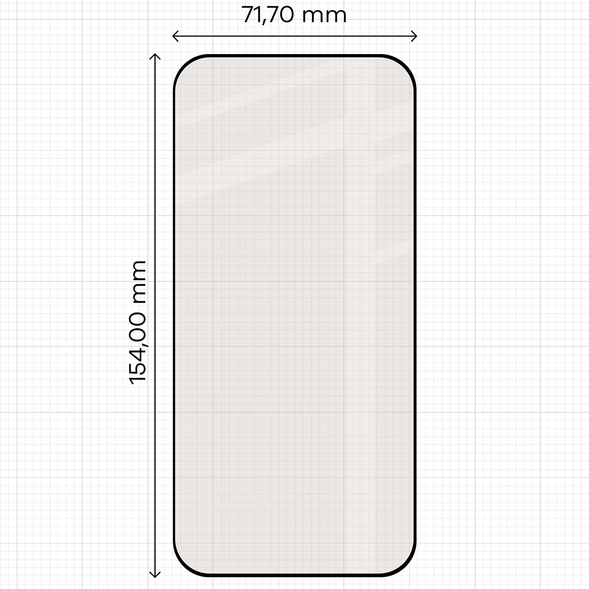 Miarka z wymiarami szkła matowego Bizon Glass Matte Duo do HONOR 600 Lite 5G