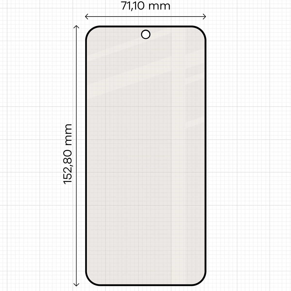 Miarka z wymiarami szkła matowego Bizon Glass Matte Duo do Xiaomi 17T