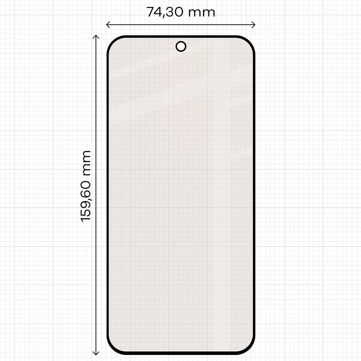 Miarka z wymiarami szkła matowego Bizon Glass Matte Duo do Xiaomi 17T Pro