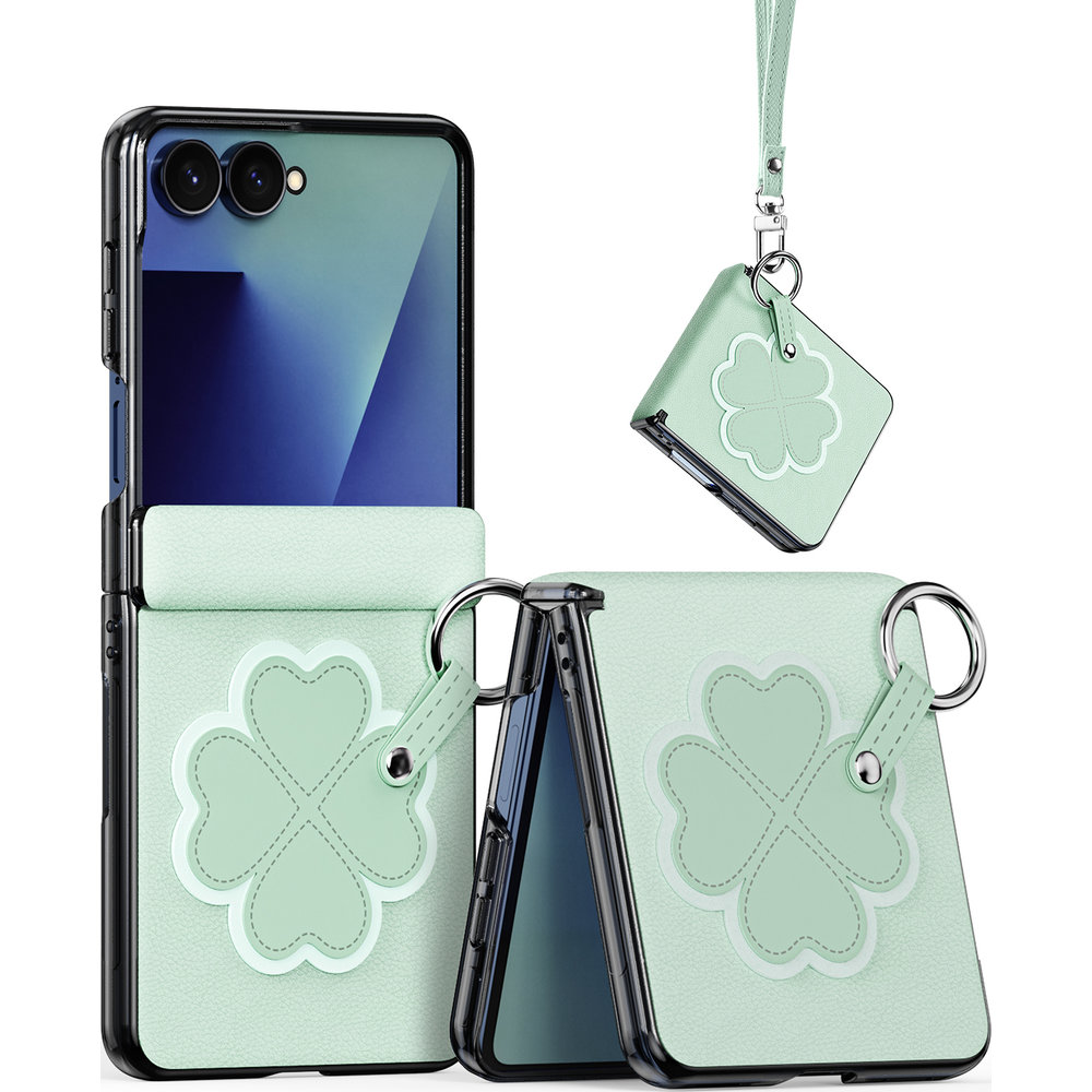 Dux Ducis Luvy, mocna obudowa z ringiem, bezpieczeństwo, wygoda, funkcjonalność, Grass Green & Clover (zielony z koniczyną)