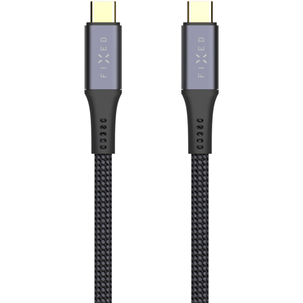 Kabel Fixed Media Cable USB-C do USB-C (USB4) 40Gbps / 240W / 8K@60Hz, 0,35 m, czarny