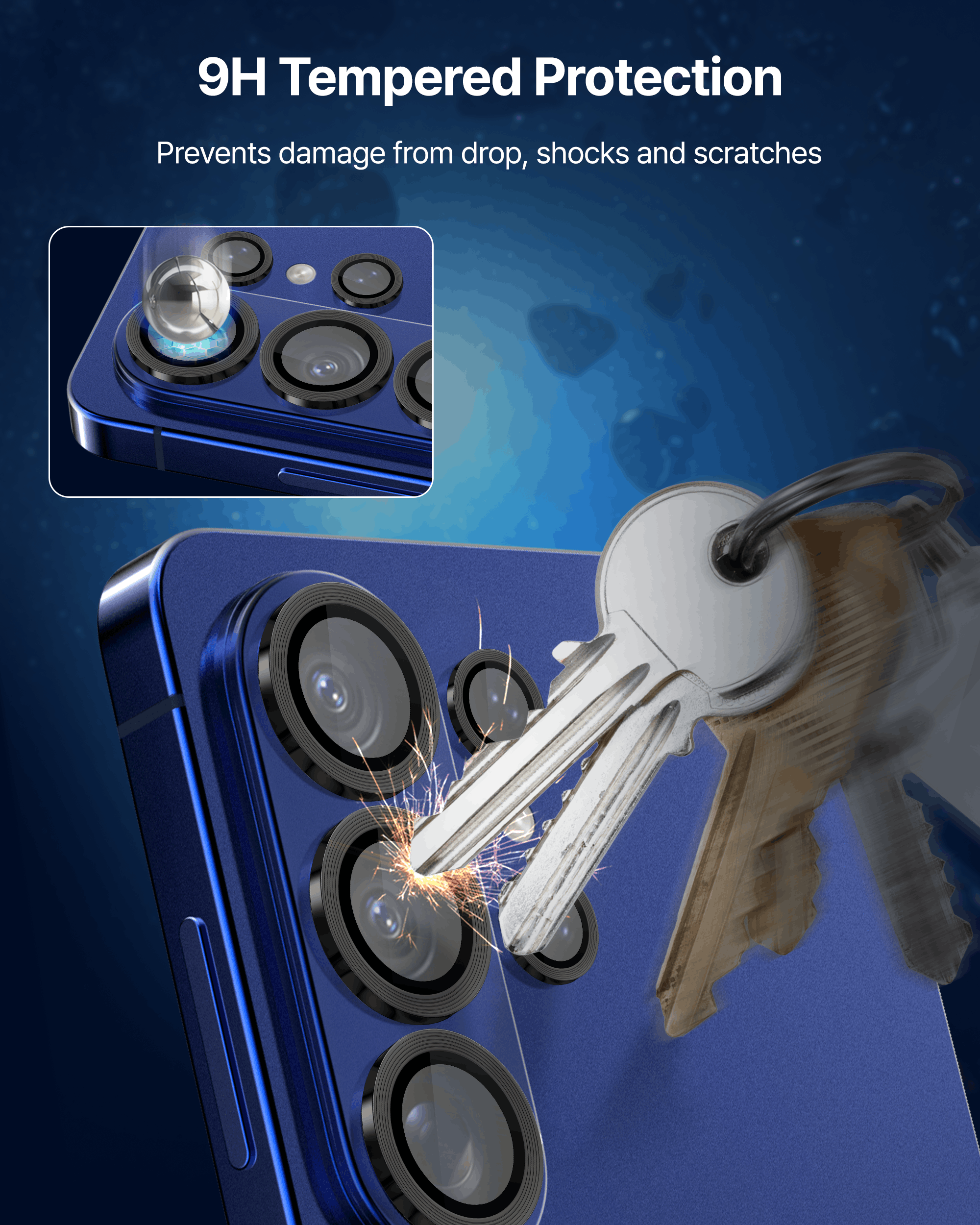 Whitestone Dome CLenZ Camera Protector o twardości 9H chroniący aparat przed zarysowaniami