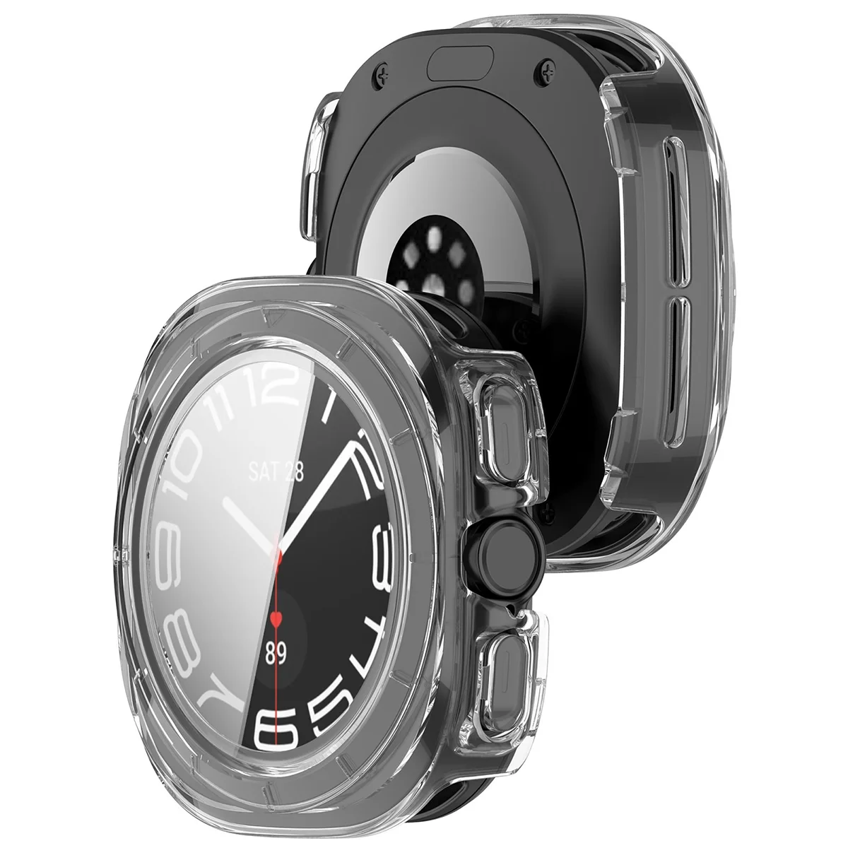 Etui z wbudowanym szkłem Bizon Case Watch Adamo do Galaxy Watch Ultra 2 47mm (2026)