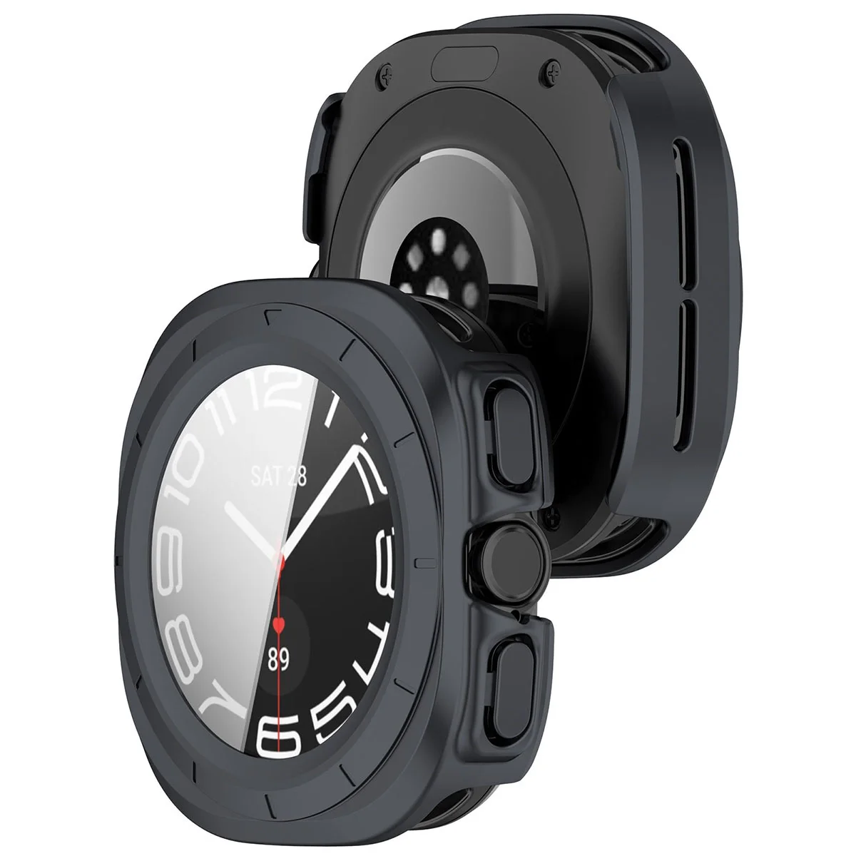 Etui z wbudowanym szkłem Bizon Case Watch Adamo do Galaxy Watch Ultra 2 47mm (2026)