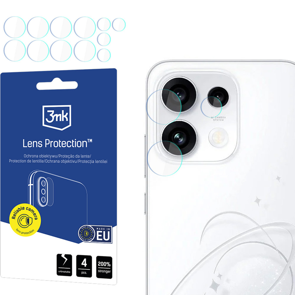 Osłona na aparat 3mk Lens Protection do OPPO Reno16 F, OPPO Reno16 FS, 4 zestawy