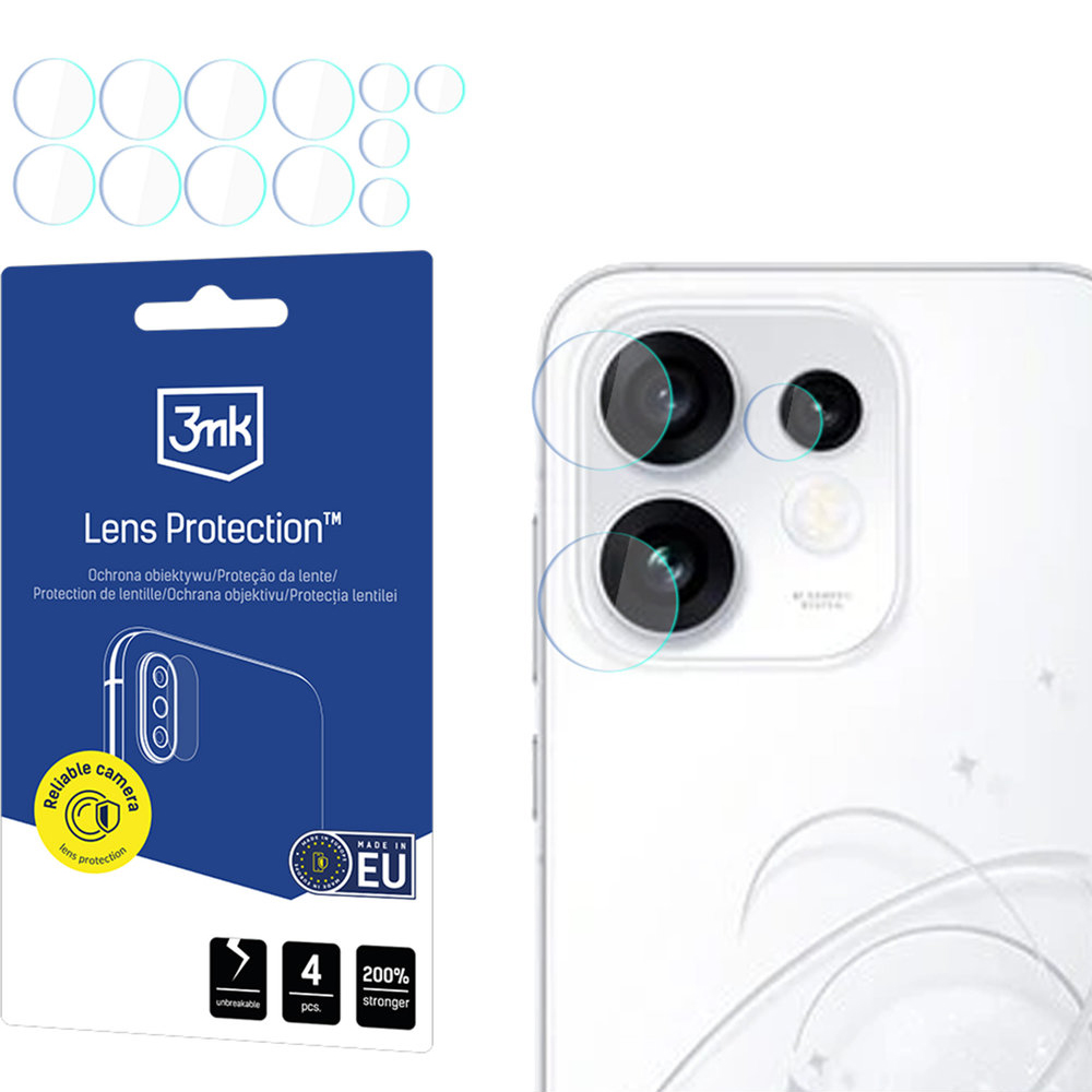 Osłona na aparat 3mk Lens Protection do OPPO Reno16 / Pro, 4 zestawy